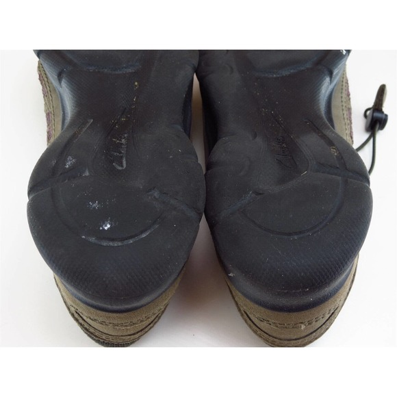 Clarks Size 6 Sneaker Brown Leather Medium Drawstring Women - Picture 10 of 11